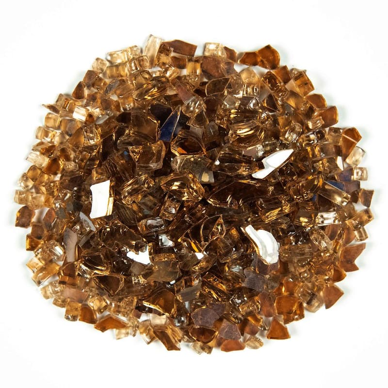 0.25 cu. ft. 0.5 in. 20 lbs. Quantum Copper Brown Fire Glass Pebbles